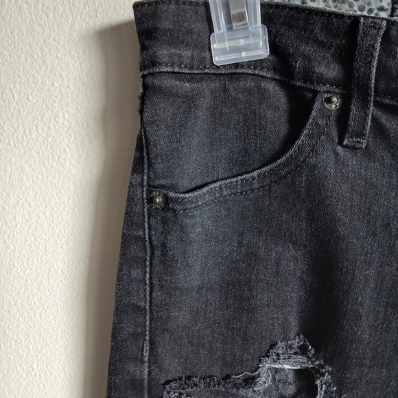 Harley Davidson Distressed Black Jeans Size 27 - Picture 6 of 12